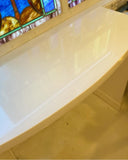 modern white laquer console table