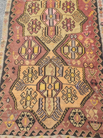 Kilim Rug With Geometric Pattern