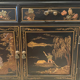 CABINET black hand painted medicine cabinet