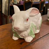White Bunny Rabbit Planter