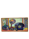 Painting 'Telephone, Lamp, and Box Next to a Window' by Richard Fraenkel
