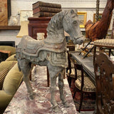 Grey Cast Aluminum Horse Statue