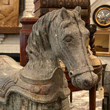 Grey Cast Aluminum Horse Statue