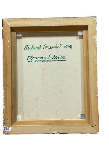 Painting 'Flowers, Interior' by Richard Fraenkel