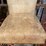 antler leather chair