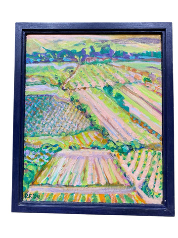 Painting 'Another View from L'oppidium d'Enserune 2' by Richard Fraenkel