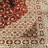 Red Rust & Cream Center Medallion Persian Rug 8' x 10'3"
