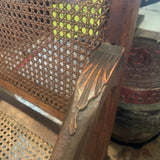 caned carved frame Louis style chair