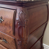 Century Marble Topped 3 Drawer Chest