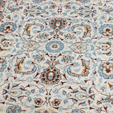 Cream Medallion Silk Persian Rug as is  3'9" x 5 '2"