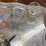 Silver Plate Reticulated Edge Tray with Handles