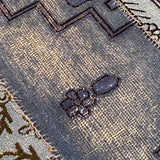 Blue & Black Patchwork Style West Elm Cadiz Machine Made Rug 8' x 10'