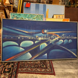 Modernist painting of The Charles by George Dergalis