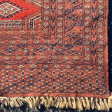 Red Diamond & Stripe Bokara Rug 4'1" x 6'