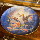 Signed Porcelain Painted Platter Charger
