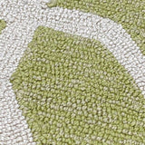 Chartreuse and Cream Geometric Pattern Knotted Rug 8' x 10'