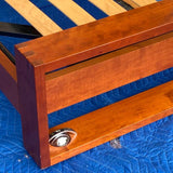 Wood Queen Bed with Adjustable Tilted Headboard