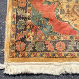 Pink & Light Blue Medallion Persian Rug 3' x 5'