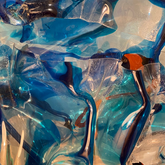 Original art work abstract by Marjorie Minkin acrylic on molded lexan