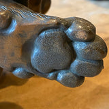 signed bronze tiger on amazing carved base