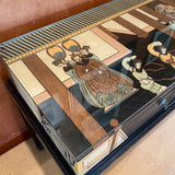 Asian Inspired Console with Relief Painting