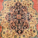 Pink & Light Blue Medallion Persian Rug 3' x 5'