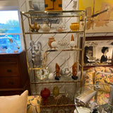 Milo Baughman Mid Centruy Brass & Glass Etagere