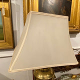 Pair of Brass Lion Head Lamps with Shades