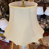 white and gold pineapple lamp
