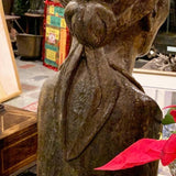Carved Wood African Bust