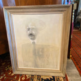 portrait of man impressionist style monochromatic color scheme