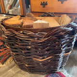 Copper lined basket with handles