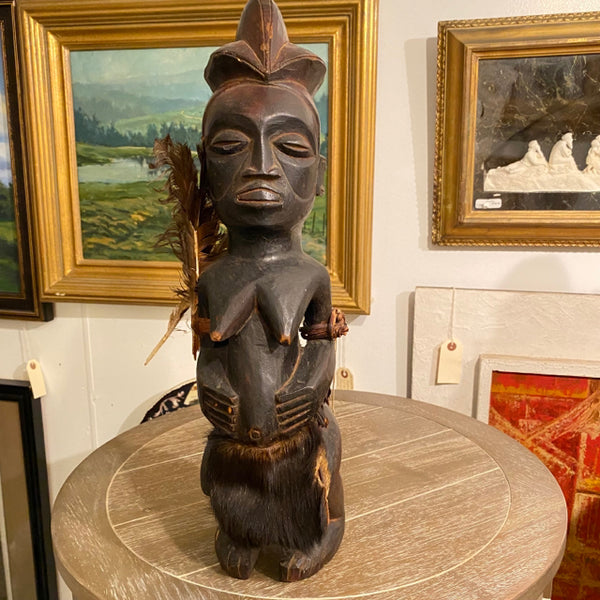 carved African man sculpture