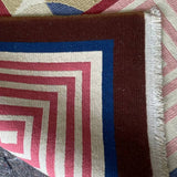 Stark Brown Pink and Red Geometric Rug 12'2" x 14'5"