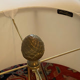 Pair of Mustard Pottery Urn Lamps