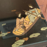 Asian Inspired Console with Relief Painting