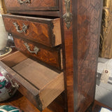 Small tabletop chest of drawers with inlay pattern