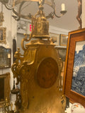 gilded garniture set clock and two candleabras