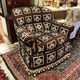 Brown and white club chair