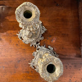 Dolphin and Putti Bronze Candlesticks