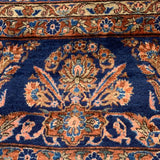 Coral & Royal Blue Persian Sarouk Rug 10'7" x 20'4"