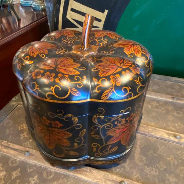 Sarried Ltd Gourd Box, Black and Amber