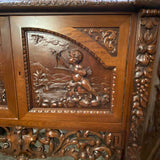 Italian Carved Walnut Sideboard, 19th Century