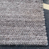 Restoration Hardware Grey Chunky Braided Wool Rug 6' x 9'