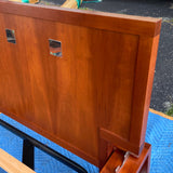 Wood Queen Bed with Adjustable Tilted Headboard