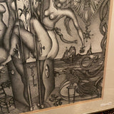 George Dergalis black and white depicting nude women