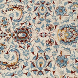 Cream Medallion Silk Persian Rug as is  3'9" x 5 '2"