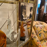Milo Baughman Mid Centruy Brass & Glass Etagere