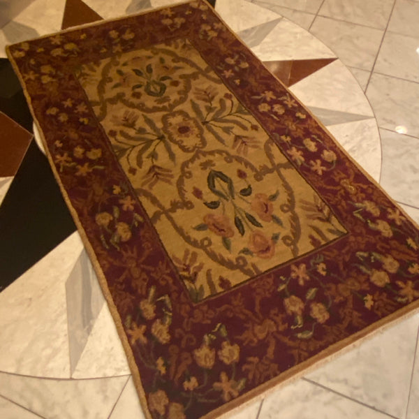 Red and Tan Tufenkian Armenian Designer Rug 3' x 5'4"