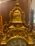 gilded garniture set clock and two candleabras